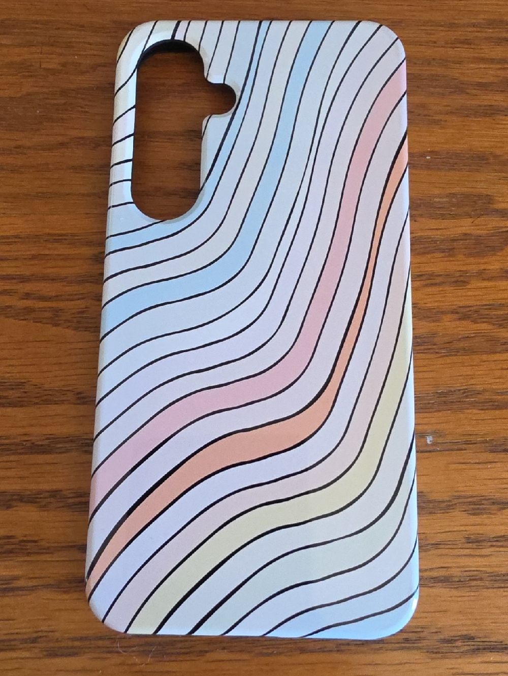 Pastel Wave Pattern Phone Case - White/Pastel